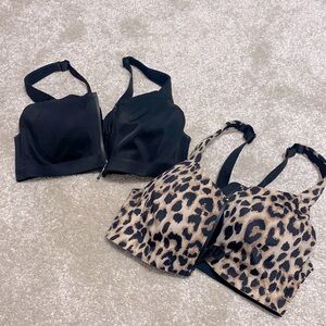 Victoria's Secret Black and Leopard Print Bras
